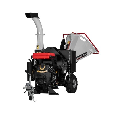 Lumag Rambo HC15H-V2 Scheibenradhäcksler mit 24,5 kW Benzin Motor und Rangierdeichsel mit Stützrad